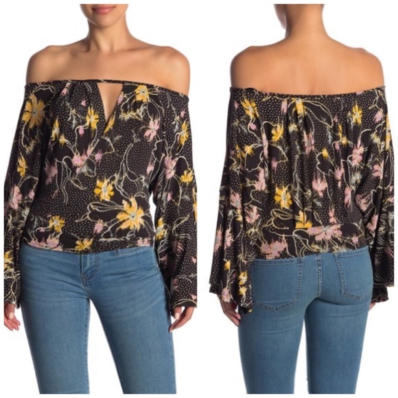 Free People Last Time Print Top - Picture 1 of 3